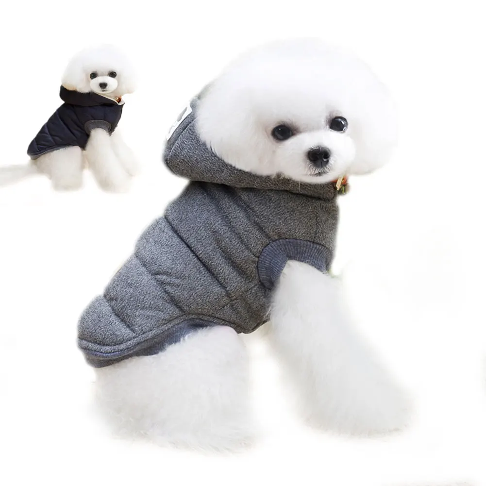 Autumn Winter Warm Hooded Pet Dog Clothes with Hood Thickening Cotton Puppy Dogs Coat Jackets Size S-2XL J2Y