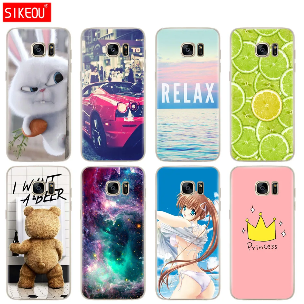 

SIKEOU soft Silicone TPU case For Samsung Galaxy S7 edge Case Cover For Samsung S7 edge Phone shell