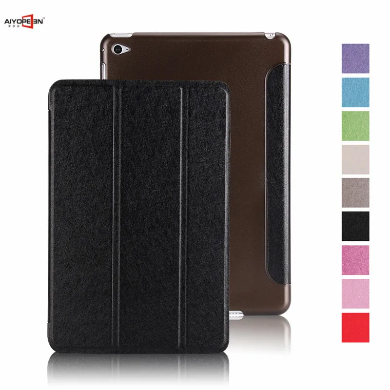 

Case for ipad mini 4,aiyopeen silk pattern pu leather with matte pc back cover smart wake up sleep +small gift