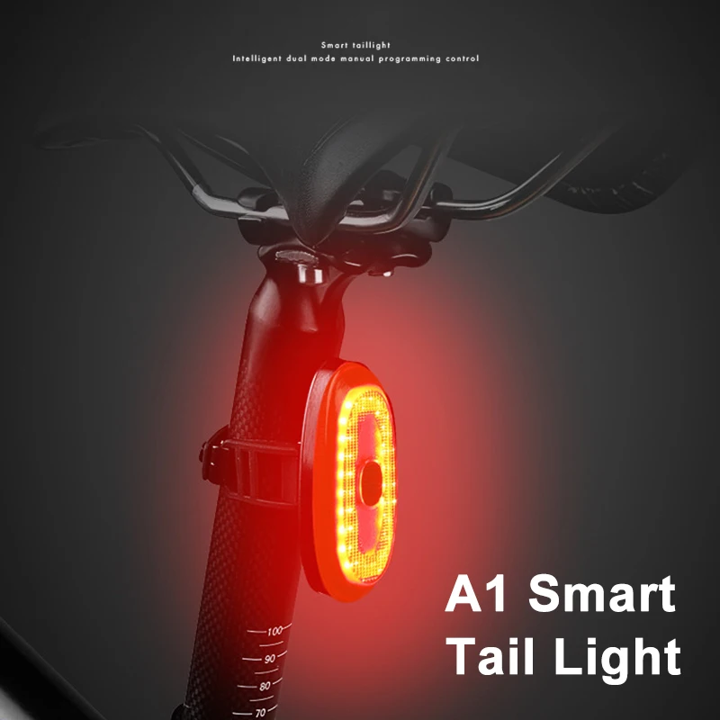 Super Bright Bike Rear Safety Lamp 3 LED Tail Warning light USB Rechargeable Red