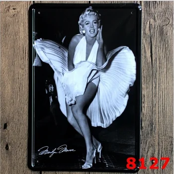 

Metal Tin Sign Art Marilyn Monroe Vintage Retro Hollywood Movies Film Pop 20x30CM