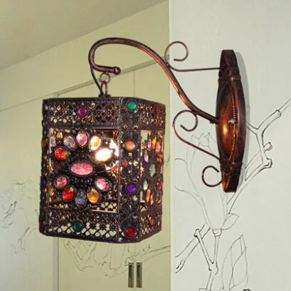 

Retro Wall Light Creative Cafe Arandela Living Room Lamparas Bedroom Abajur Para Quarto Fashion Staris Wall Light