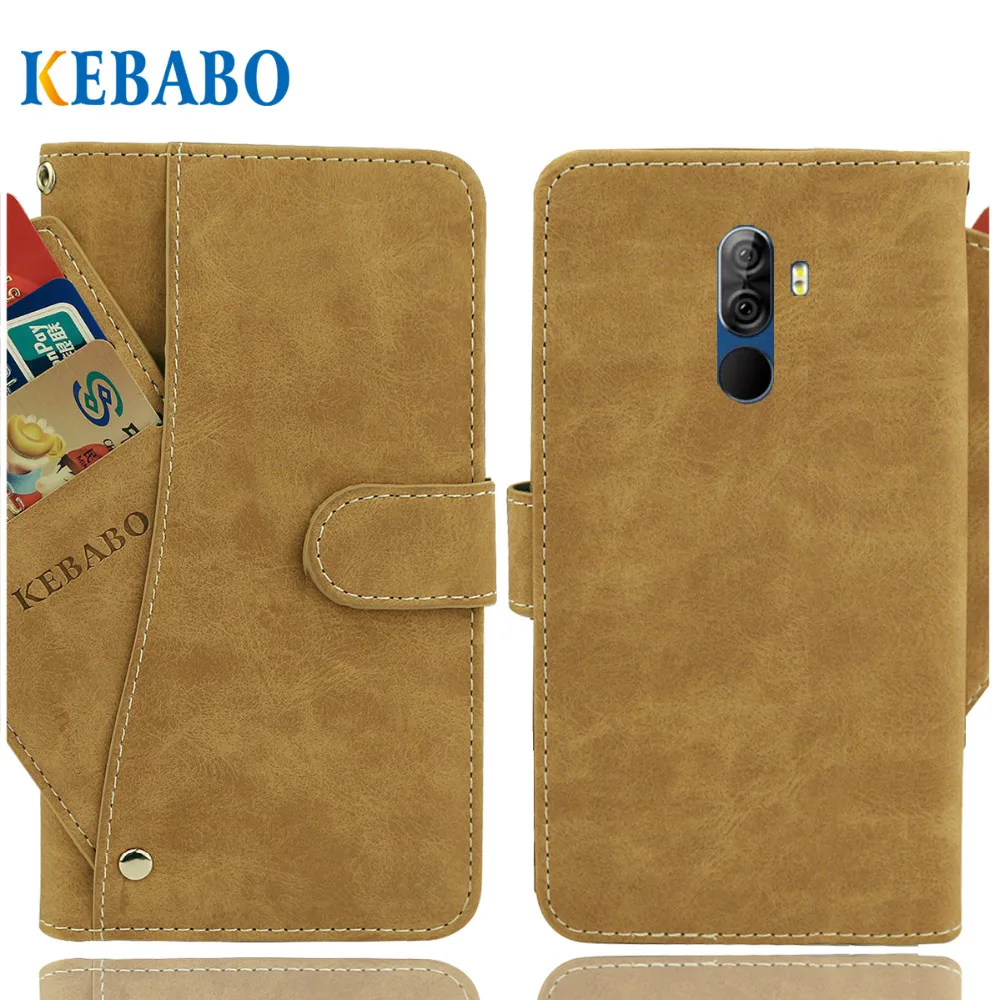 

Vintage Leather Wallet Highscreen Power Five Max 2 Case 5.99" Luxury 3 Front Card Slots Cover Magnet Stand Phone Protective Bags