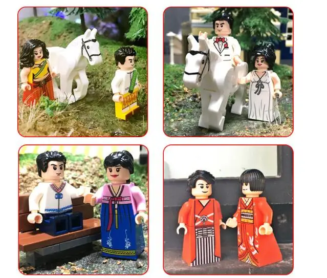 12pcs Compatible Legoing Friends Girl Figura Bride and Groom Figurens set Wedding Ceremony Decorations Building Blocks Figurines 12pcs Compatible Legoing Friends Girl Figura Bride and Groom Figurens set Wedding Ceremony Decorations Building Blocks Figurines