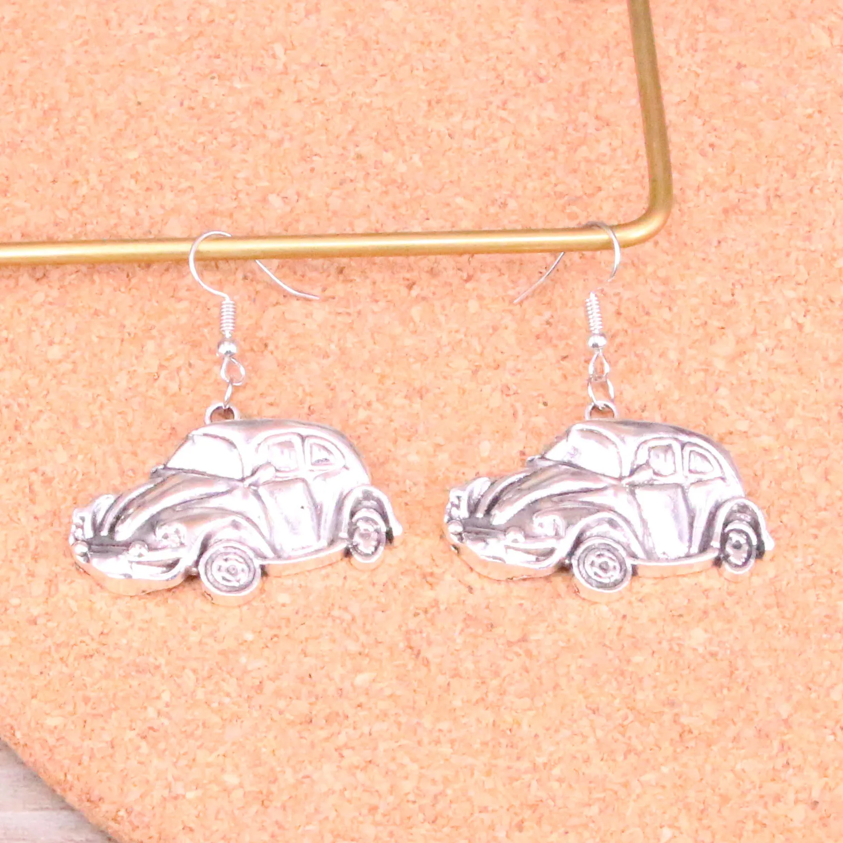 

Handmade Antique Silver Color car Charm Drop Earring for Women