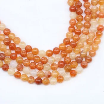 

1 strand/lot 6/8/10mm Natural Red Crackle Agates Stone Bead Round Loose Spacer Beads For Jewelry Making Findings DIY Bracelet