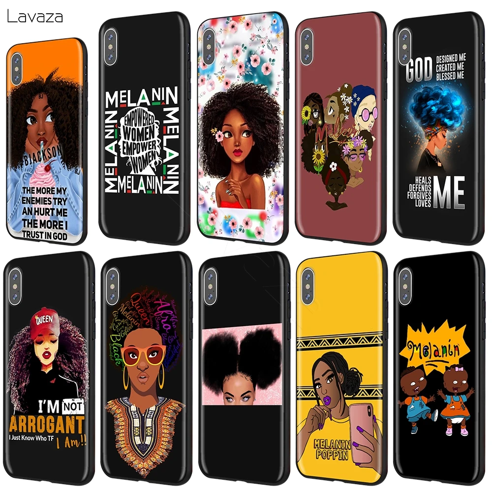 Lavaza Черный Девушка волшебный меланин Poppin чехол для iPhone 12 mini 11 Pro XS Max XR X 8 7 6 6S Plus 5 5s se