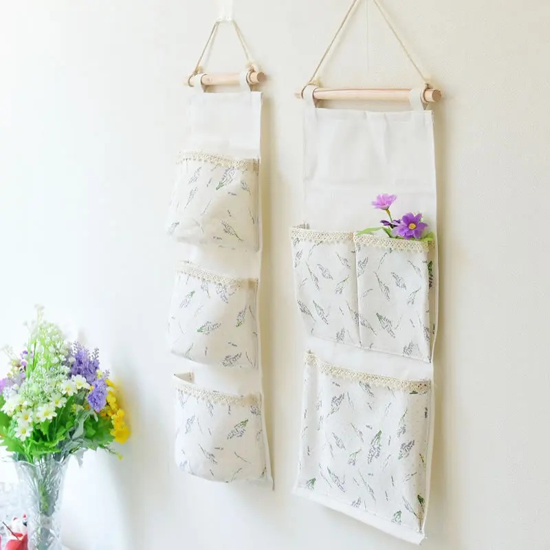 حقيبة تخزين قابلة للحمل الحائط خزانة أشتات شنقا حاوية الحقائب نسيج القطن الحقيبة لعب للتجميل المنظم