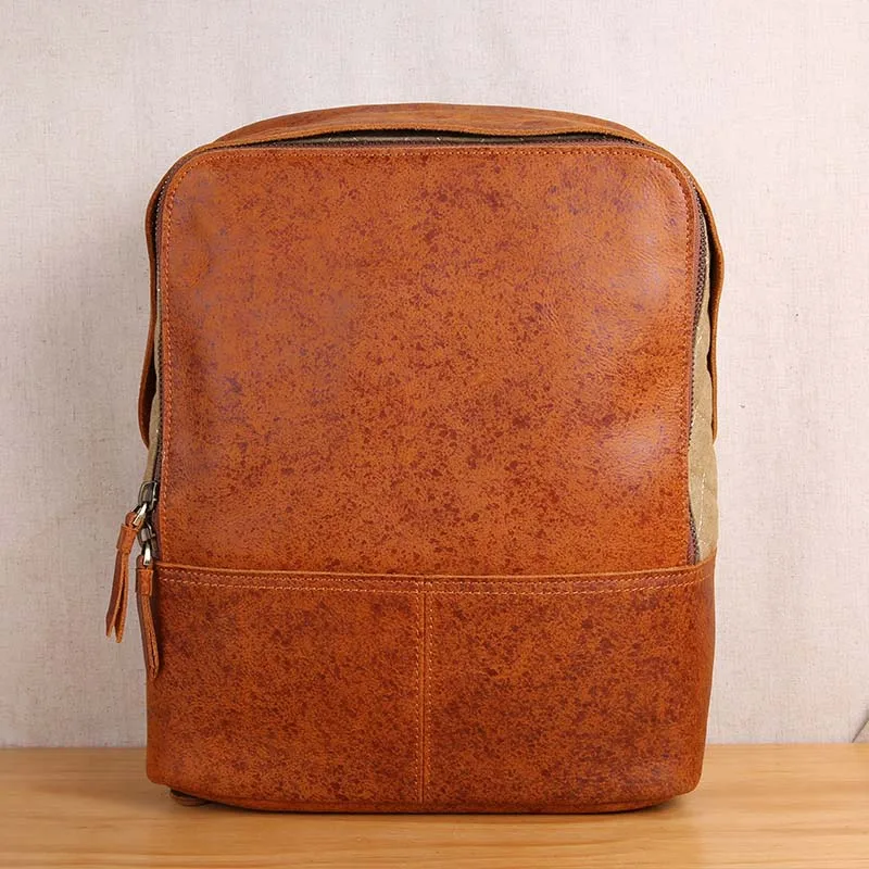 

AETOO The first layer of leather super soft leather large capacity shoulder men's bag backpack computer bag school bag