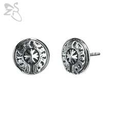 ZS 1 пара, маленькие серьги-гвоздики в стиле хип-хоп для мужчин и женщин, ювелирные изделия в стиле панк из нержавеющей стали, винтажная серьга в готическом стиле, аксессуары