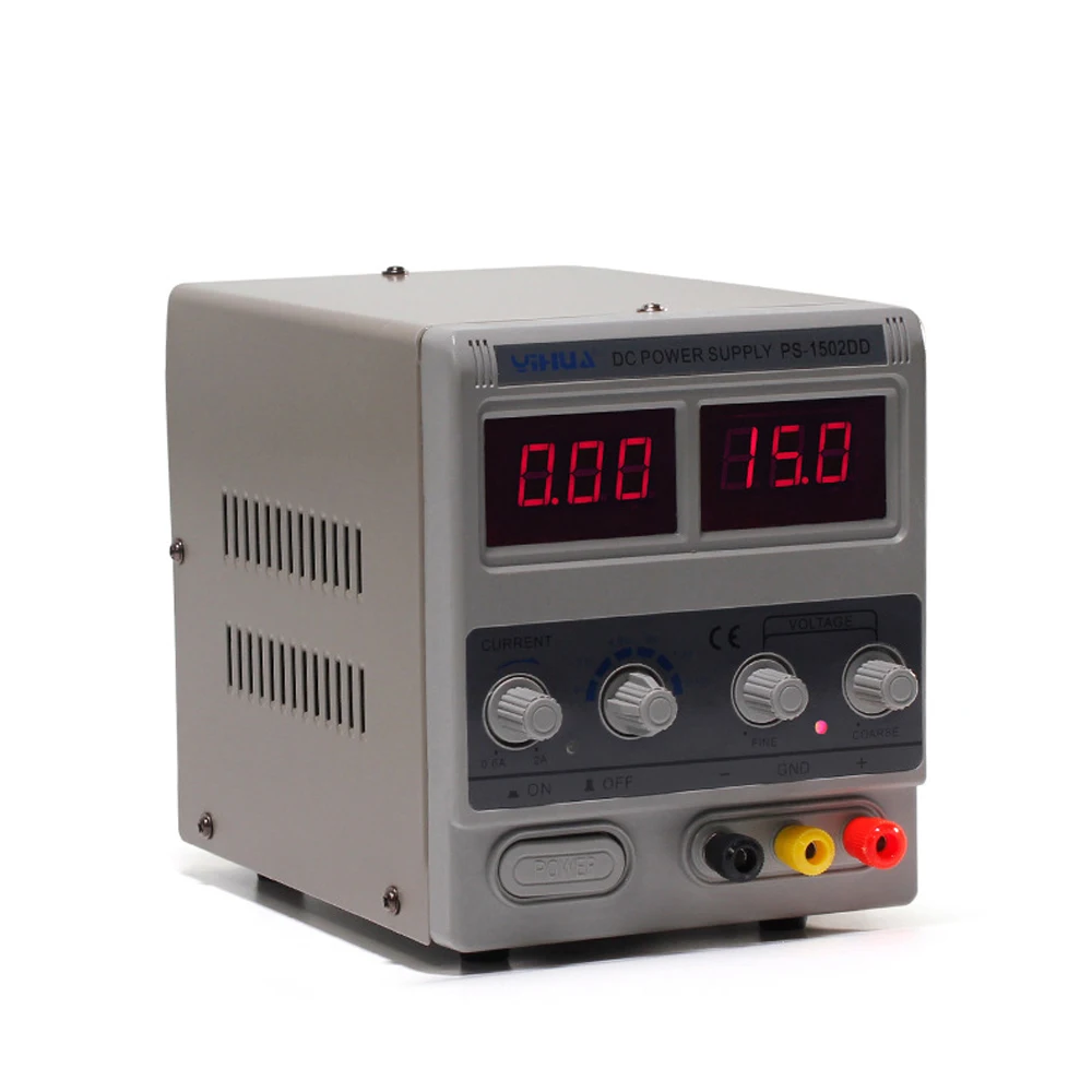 YIHUA 1502DD Цифровой Регулируемый источник питания постоянного тока светодиодный