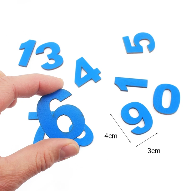 Montessori Mathematics Wood Number 1-10 Kids Toy Baby Numbers Numeral Learning Educational Preschool Training