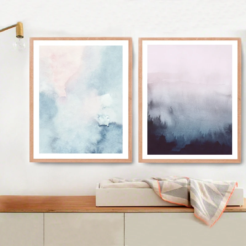 

Abstract Art Colorful Posters And Prints Wall Art Canvas Painting Wall Pictures Nordic Abstract Landscape Picture Decoration