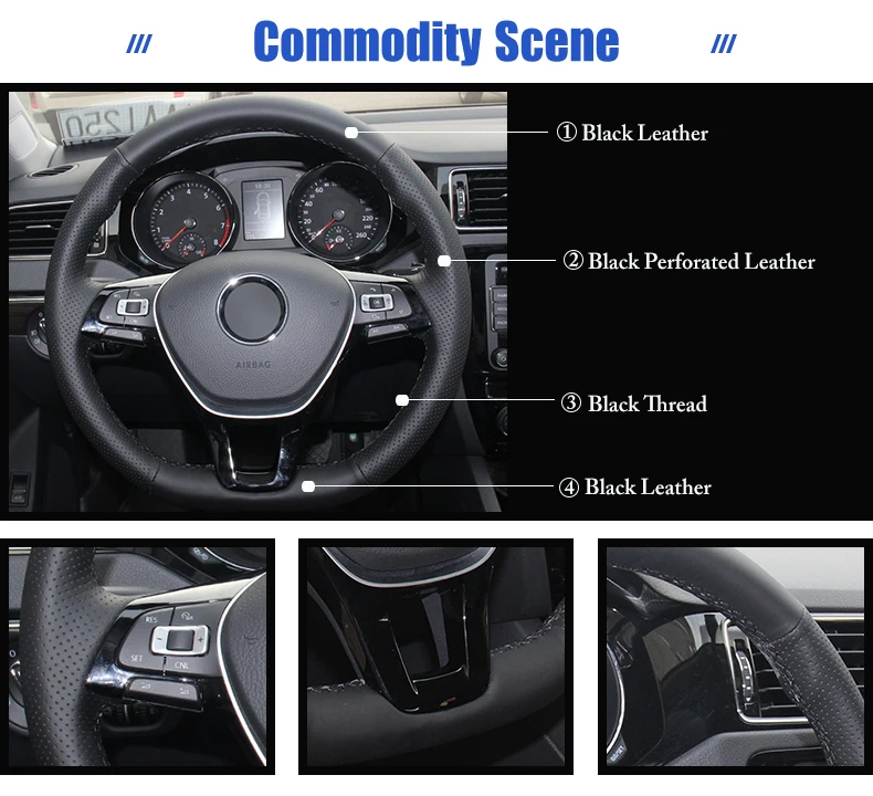 for VW Passat B8 steering wheel cover