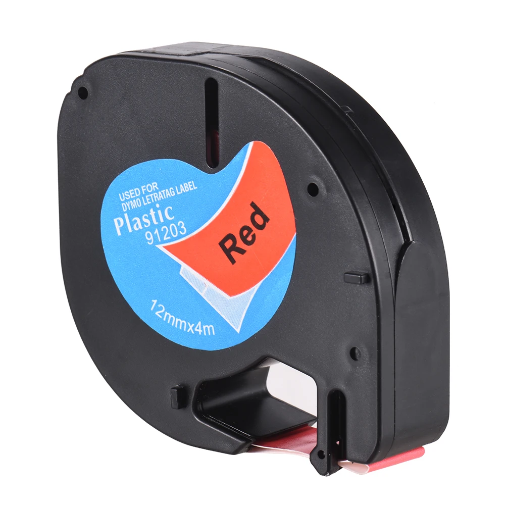 Aliexpress.com : Buy Labeling Tape 91204 Plastic Self Adhesive Refills Black Print on White 1/2 ...