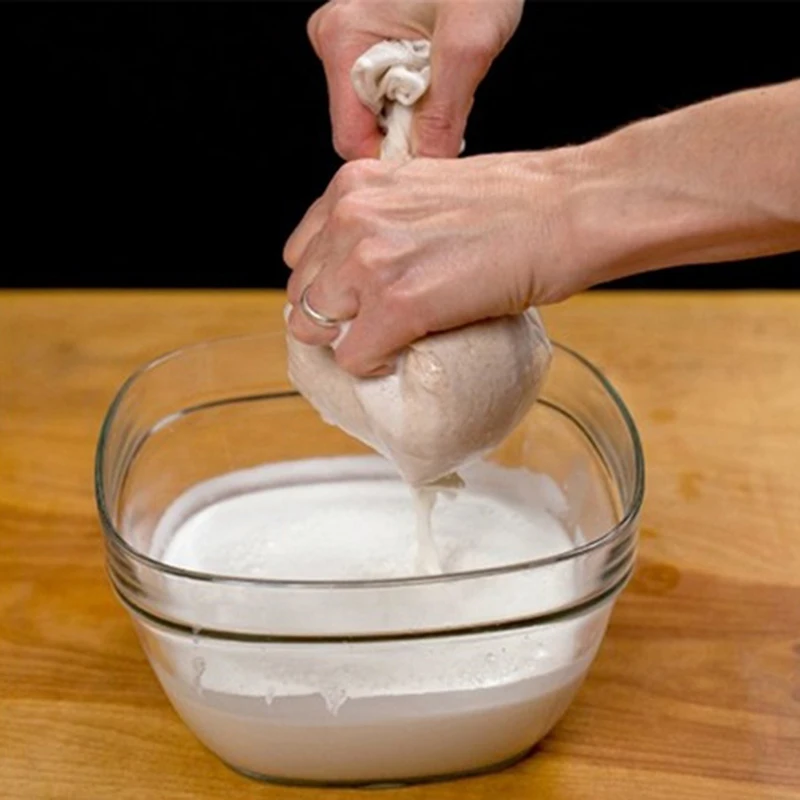 

Reusable Food Fruit Filter Bag Nut Milk Bag Squeeze Juice Grid Mesh Filter Sieve Raw Soup FDA Food Grade 30x30cm