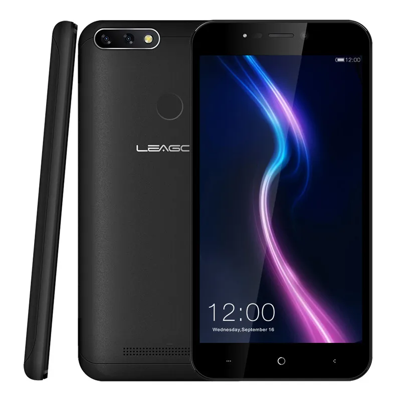 LEAGOO POWER 2 Pro 5," HD Мобильный телефон Android 8,1 MTK6739 четырехъядерный 2 ГБ 16 ГБ 4000 мАч Лицо ID 8MP Две камеры 4G смартфон - Цвет: Black