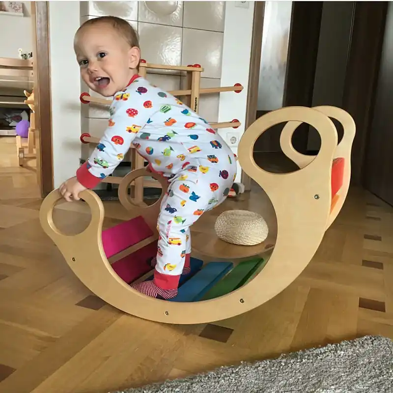 Chaise A Bascule En Bois Pour Bebe Siege Pour Enfant En Bas Age Jouets De Gymnastique Escalade Des Escaliers Education Meubles De Decoration De Chambre Aliexpress
