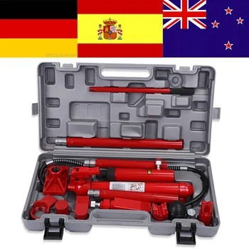 

10 Ton Hydraulic Jack Tools Set Power Car Van Jack Body Frame Repair Tools Kit Red