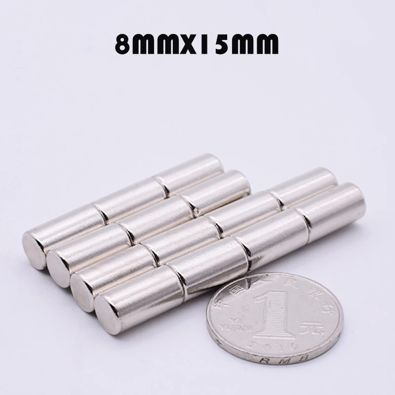 20/50 шт 8x15 мм N35 неодим магнитный диск 8 мм х 15 мм Постоянный NdFeB маленькие круглые супер мощные магнитные магниты для Craft