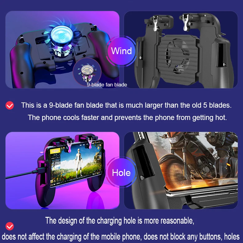 PUBG Mobile Game Controller Dzhostik Gamepad Trigger Aim L1R1 Shooter Joystick For IPhone Android Phone For Game Pad Accesorios (16)