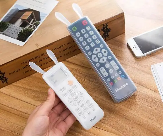 1PC Rabbit Silicone TV Remote Control Case Cover Video AC Air Condition Dust Protect Storage Bag Anti-dust Waterproof NX 005