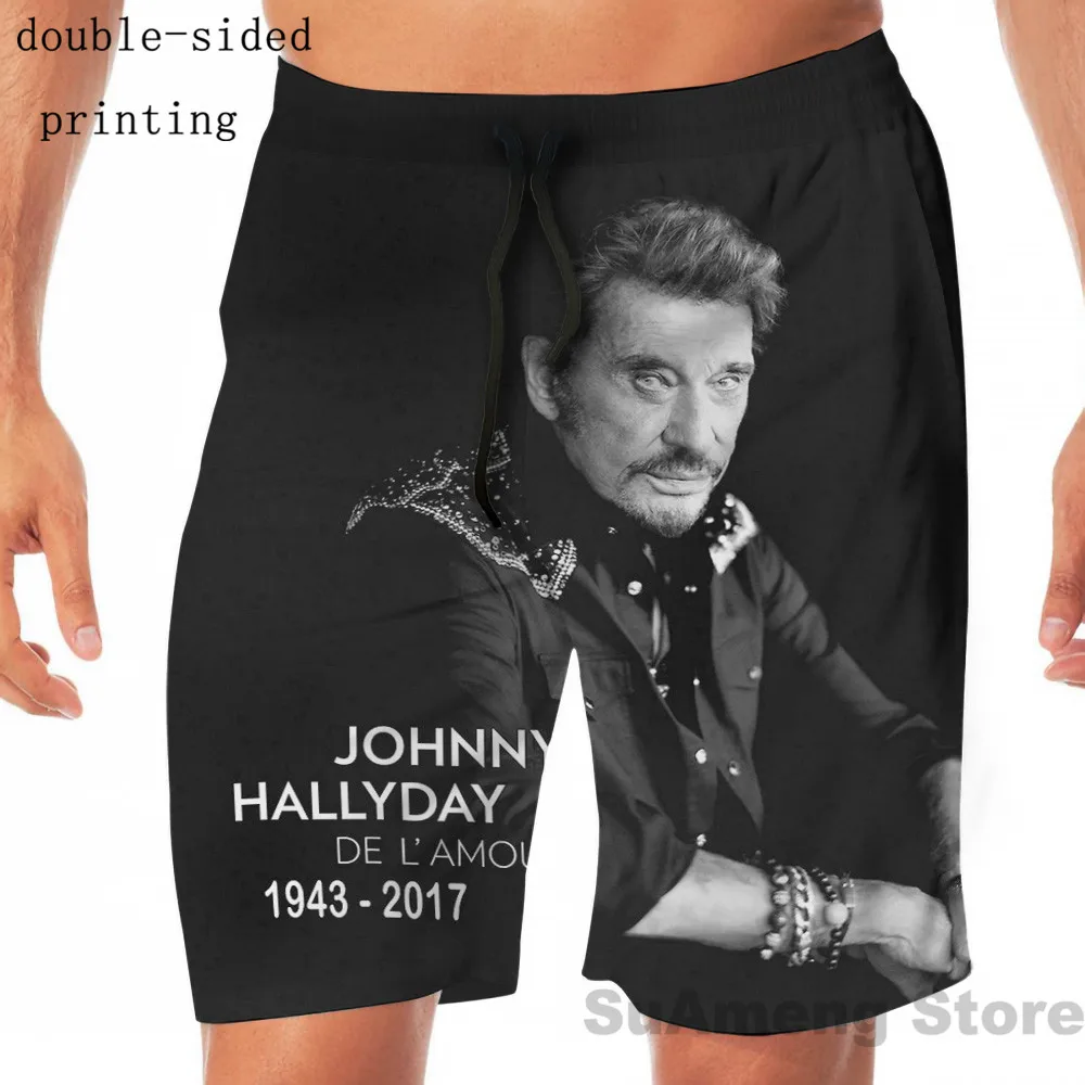 funny print men Tank Tops Women Johnny Hallyday Limitied Edition men Board beach shorts women sets fitness sleeveless vest