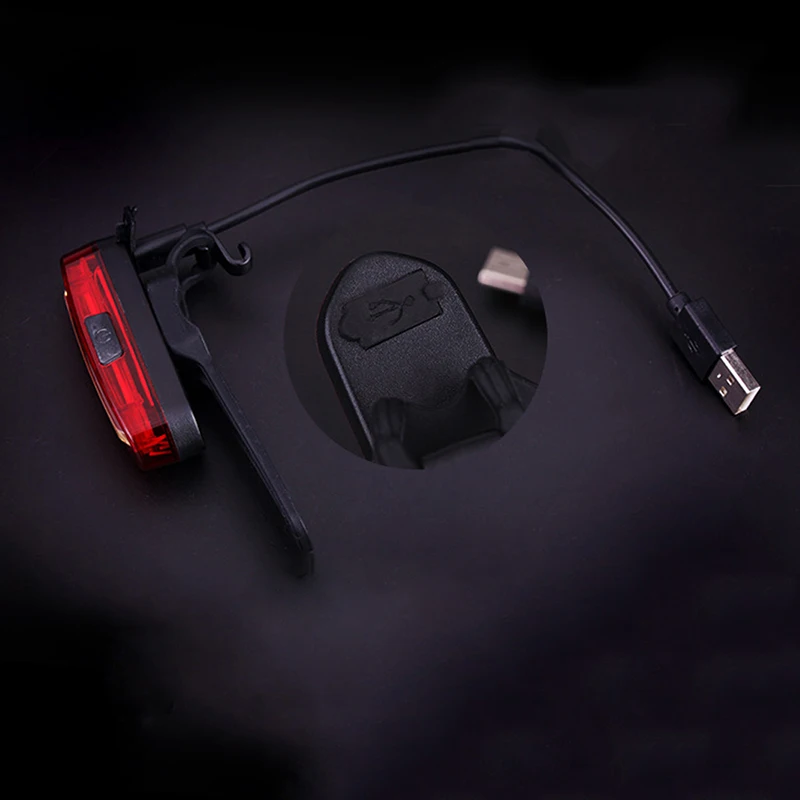 Perfect A MTB Bike Taillight Waterproof Riding Rear Light LED USB Chargeable Mountain Bike Cycling Light Tail-lamp Bicycle Accessories 4