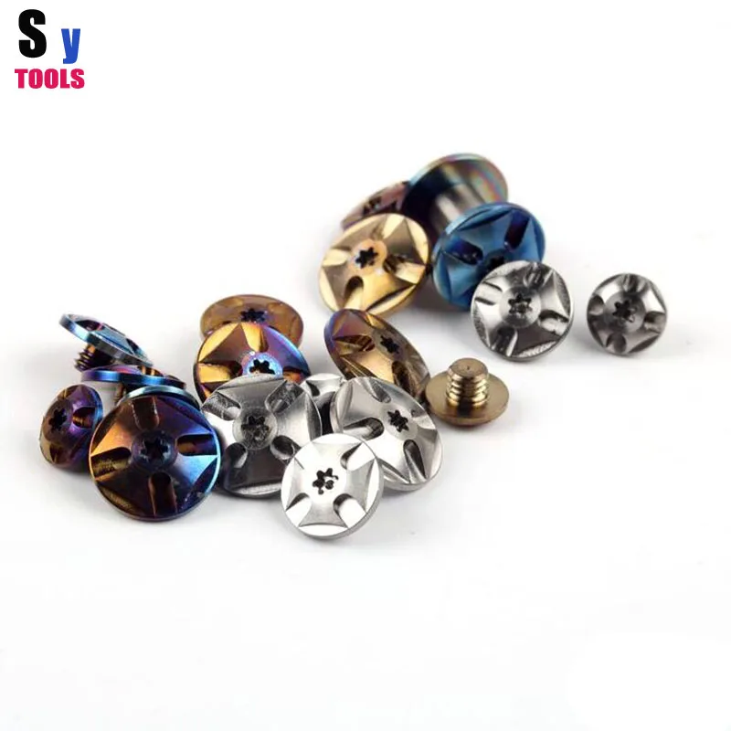 

M4 nut Roasted blue Diy Knife Making knife Handle screw KNIVES whirlwind Rotating rivet Holy Cross AMG Screw Nuts Titanium
