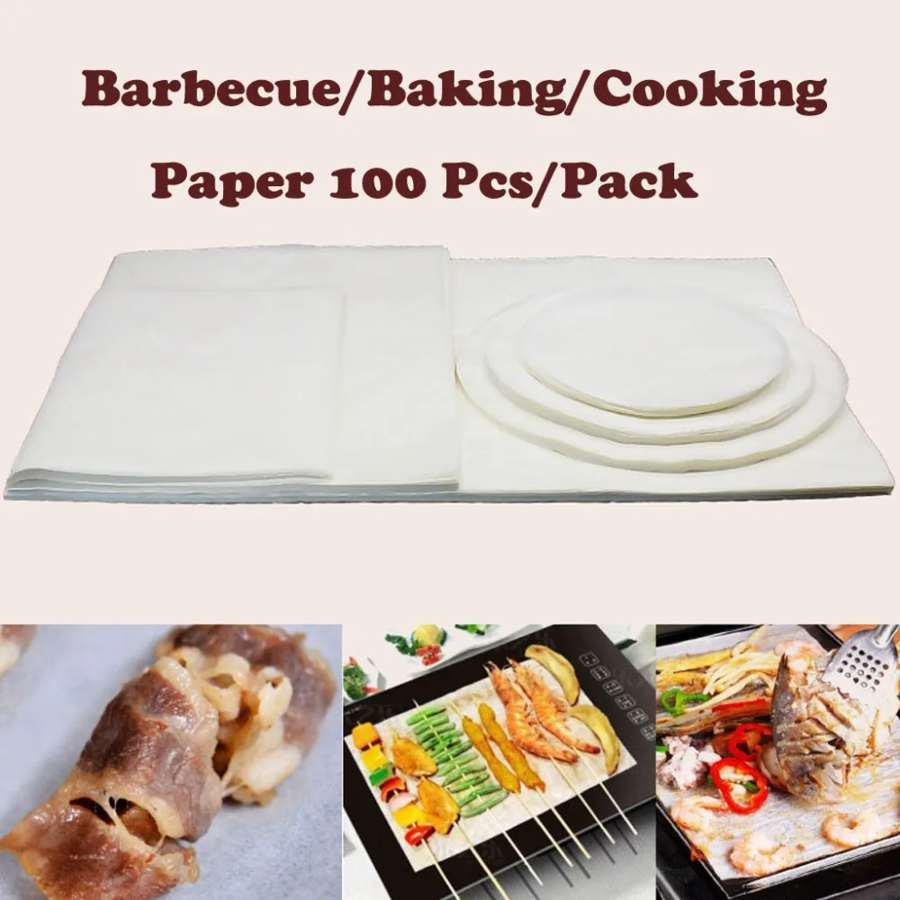 

Barbecue paper silicone paper baking paper does not touch high temperature steamer paper 100 sheets of baking accessories *D