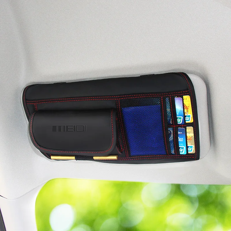 MIEDI автомобильный солнцезащитный козырек, сумка для хранения, автомобильный органайзер для обуви, держатель для хранения, многофункциональные инструменты, органайзер для IC карты, мобильного телефона, солнцезащитное стекло
