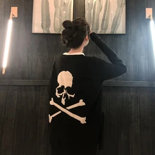 Женский свитер, пальто для девушек, студенток, новинка, Осенний Длинный свободный вязаный кардиган с v-образным вырезом