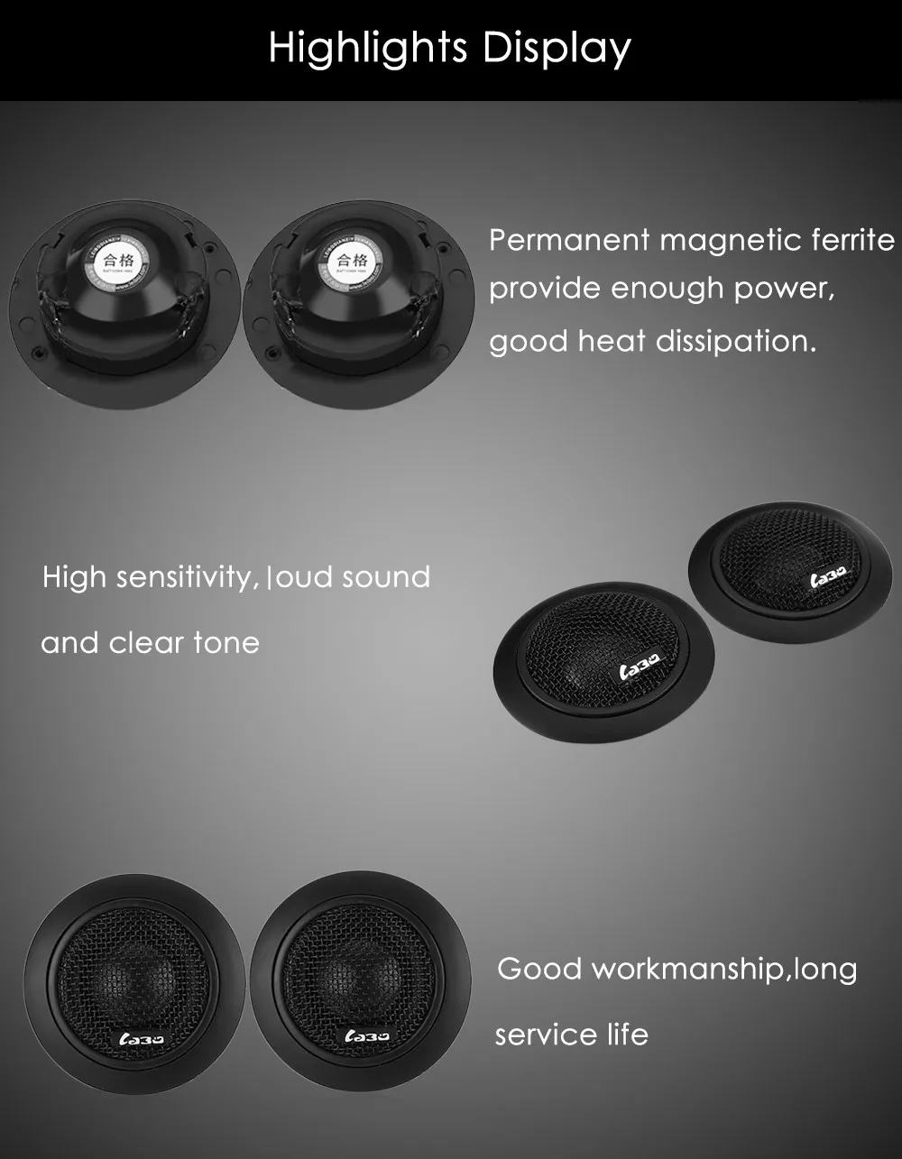 Парный автомобильный динамик LABO LB GY108A Som Automotivo Altavoces Coche Sound Music Tweeter 91DB с высокой