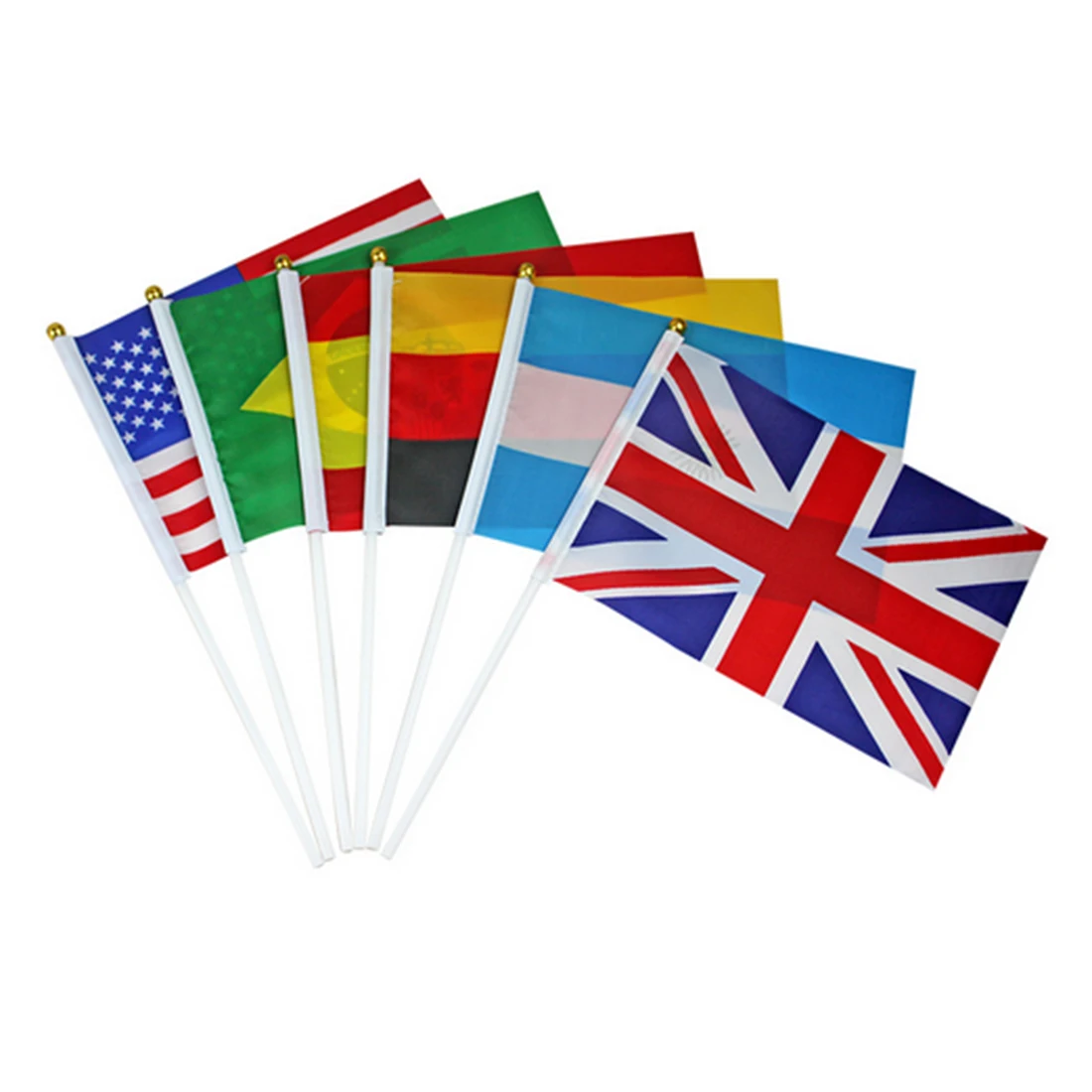 SURWISH Flags and Banners 32pcs Hand Held Flags with Poles 32 Countries