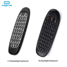 C120 Backlight Fly air mouse Wireless Game Keyboard Rechargeable 2.4GHz Universal Smart Controle Remote for Android Tv Box Pc