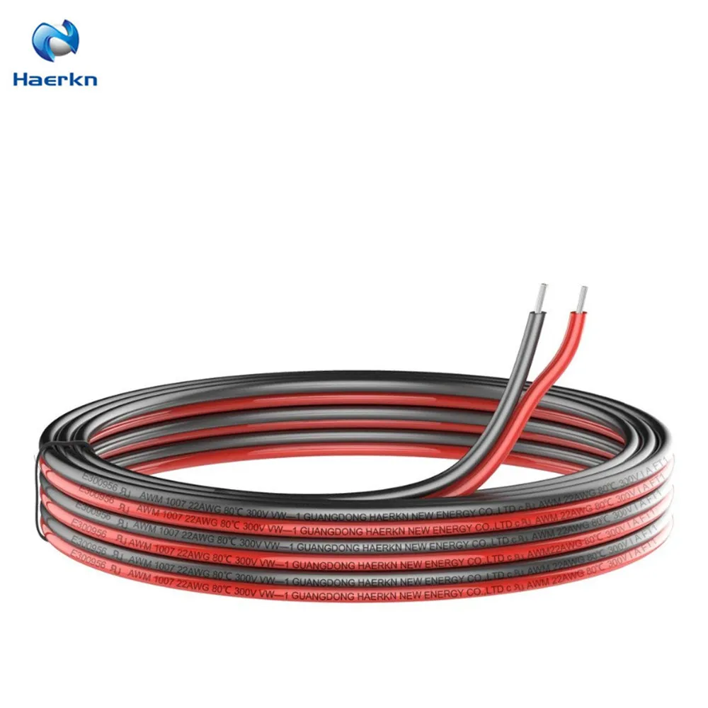 ПВХ 22awg кабель 2 проводника параллельный провод 25 метров прядей луженая медная
