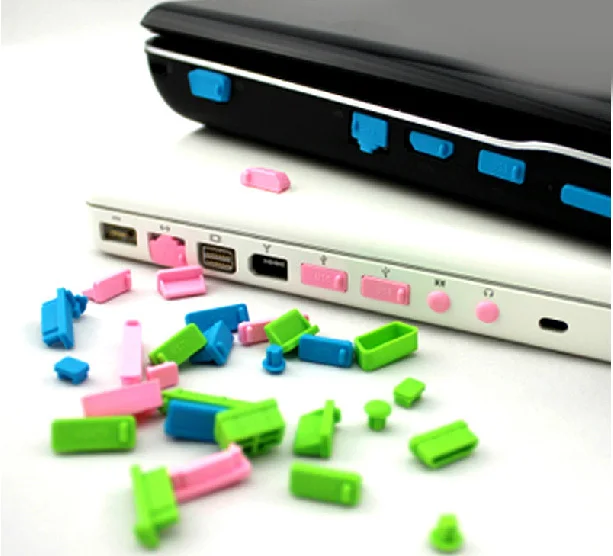 FreeShip 2pcs Silicone Data Port Dustproof For Universal Notebook samsang lenovo hp asus dell Keyboard plugs Stopper Cover Set