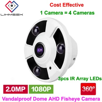 

Lihmsek 2.0MP 1080P 360 Degree Wide Angle Fisheye Panoramic Camera CCTV Camera AHD Infrared Surveillancev Security Dome Camera