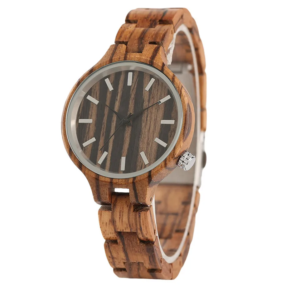 Casual Brown Two Styles Natural Sandalwood Wood Women Quartz Wrist Watch Handmade Wooden Sister Sports Watches Gifts (18)