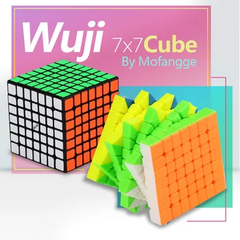 

Mofangge Wuji 7Layers 7x7 Cube Speed 7x7x7 Black Stickerless 69mm Puzzle For Children cubo Championship Learning EducationToys