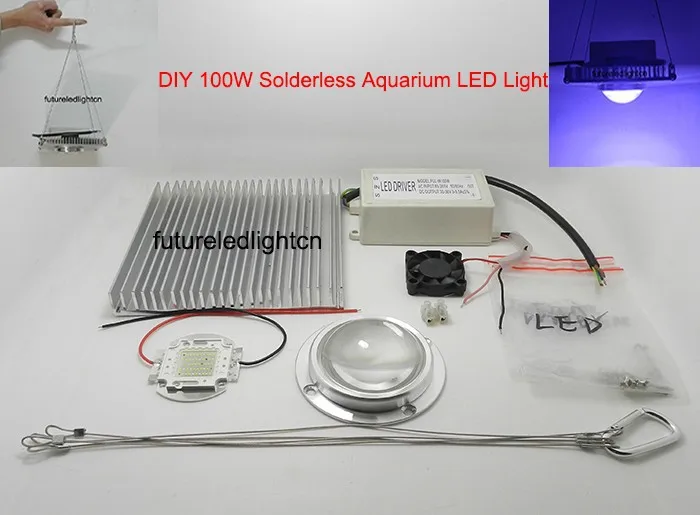 DIY 100W Reef LED Lights Reef Aquarium finsh tank Lighting with leds