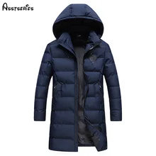 Водонепроницаемое Мужское пальто длинные теплые мужские хлопковые пуховики качественная толстая верхняя одежда куртки D203