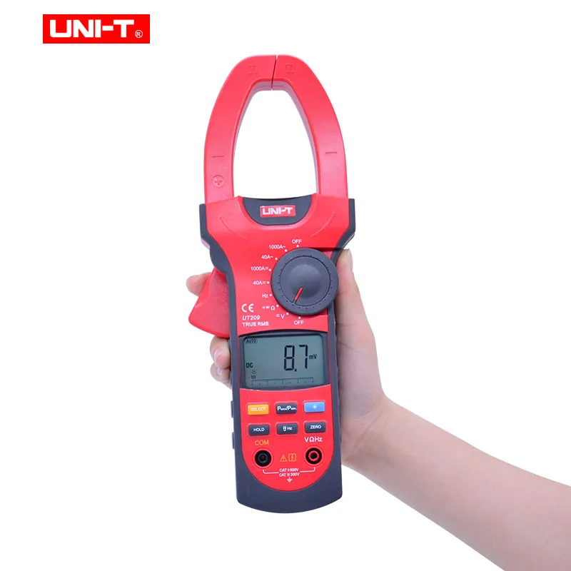 UNI T UT207/C/UT209 1000A AC/DC Цифровые токоизмерительные True RMS Амперметр