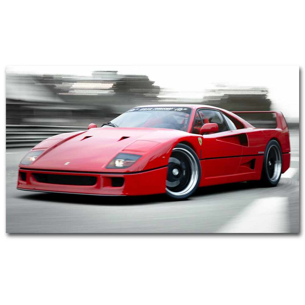 

Super Car ltaly Red F40 Classic Car vintage Car Posters and Prints Canvas Art Paintings For Room Decor