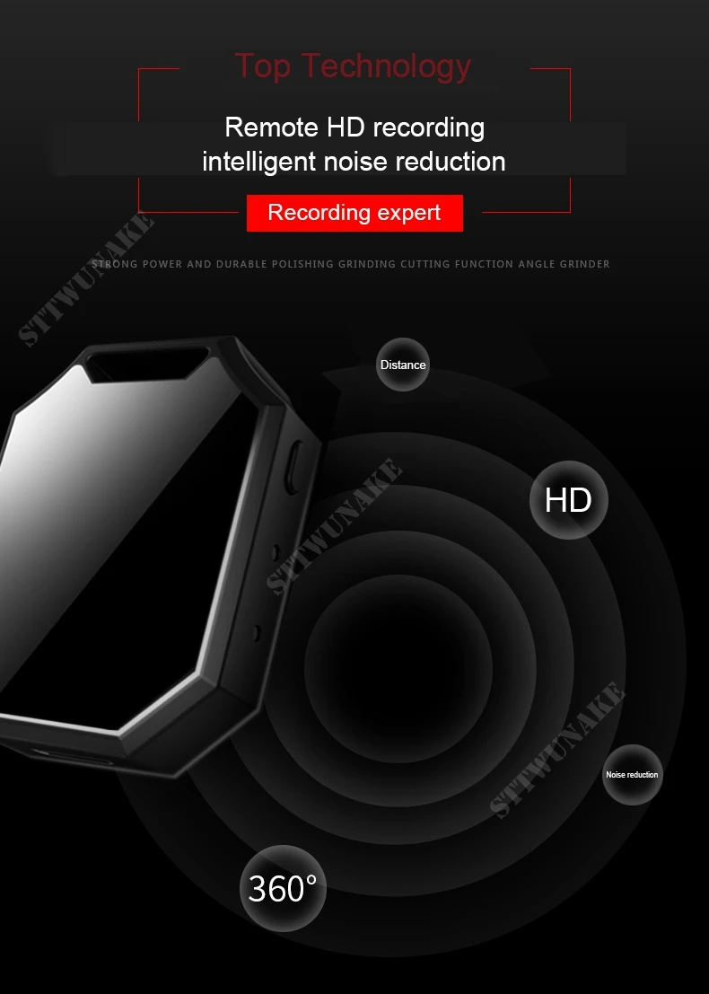  STTWUNAKE Digitale professionale HD Mini hidden Voice Recorder Audio Recorder Dittafono denoise a l