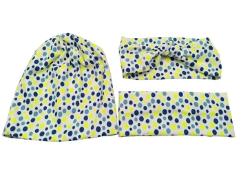 

T175236 2017Newest set denim good stretch fashion navy dot stripe print headbands fancy head band turban headband for women