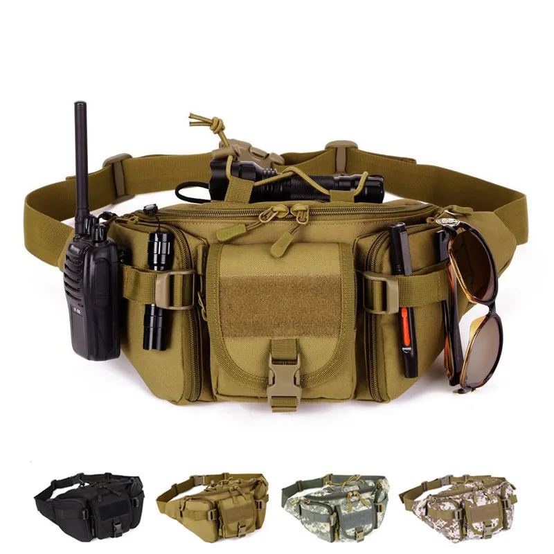 Large Waist Pack Sports Fanny Pack Men Molle Military Equipment Tactical Waist Bag Outdoor ...