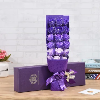 

Rose Soap Flower Girlfriend Birthday Gift Bouquet Gift Box Foreign Trade Simulation Flower Customization 3