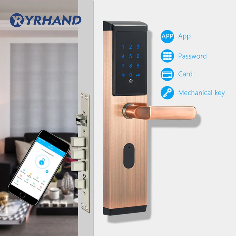 Электронный дверной замок приложение WIFI Smart Touch Screen Lock цифровой код клавиатуры