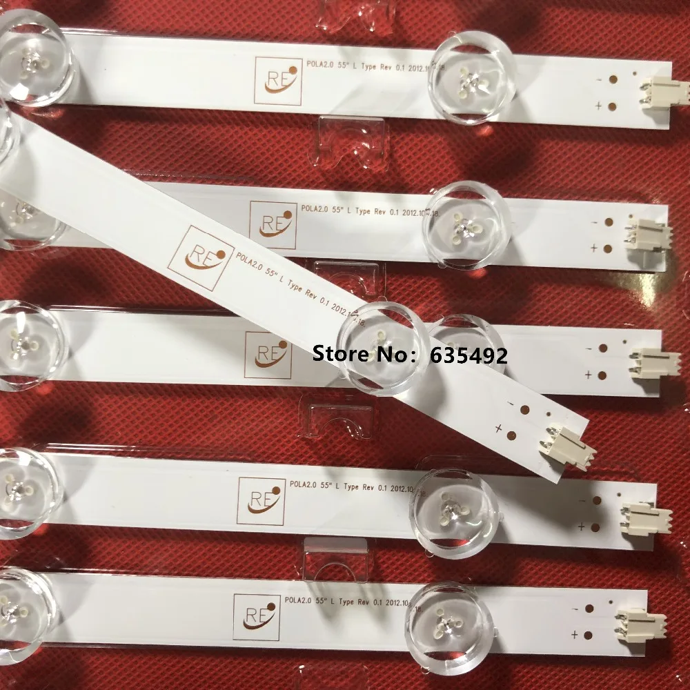 Светодиодный Подсветка полосы для LG LA62M55T120V12 55LN5400 55LN6200 55LN5600 55LN5710 55LN5750 55LA6205 55LA6200